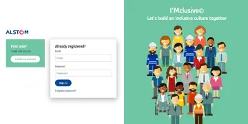 Vue  application communication digitale  Alstom