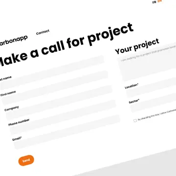 Template application sur mesure web Carbonapp