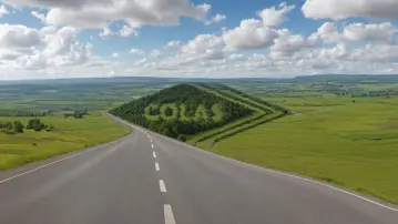 clip vidéo institutionnel Image du logo Colas, incrusté sur une colline