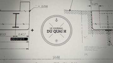 Plan technique annoté du chantier du quai H à Sète, illustrant l’implantation des structures – extrait du film réalisé par l’Agence Satellite.